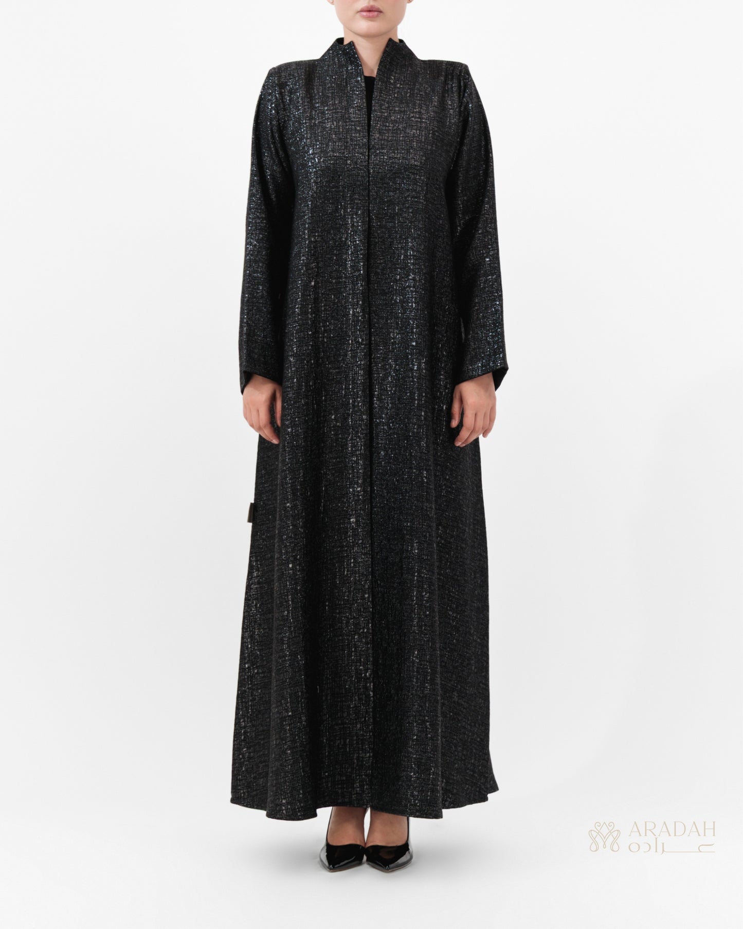 Aradah luxury abaya — Turkish jacquard — Front View