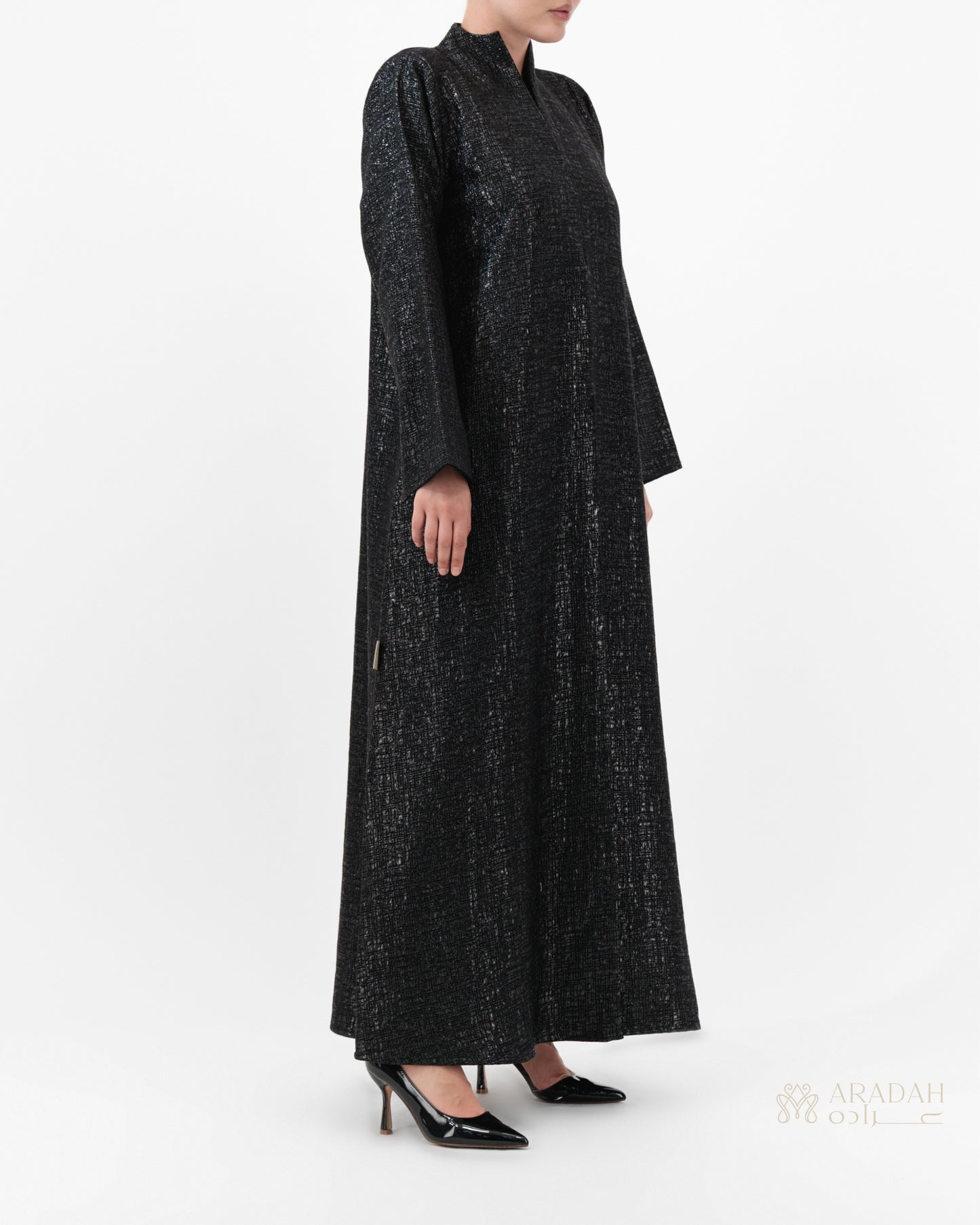 Aradah luxury abaya — Turkish jacquard — Side View