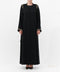 Aradah luxury abaya — Nidha fabric — Black — front view