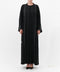 Aradah luxury abaya — Nidha fabric — Black — front view