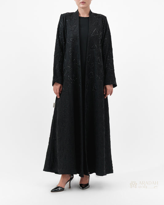 Aradah luxury abaya — Korean Jacquard — Front View
