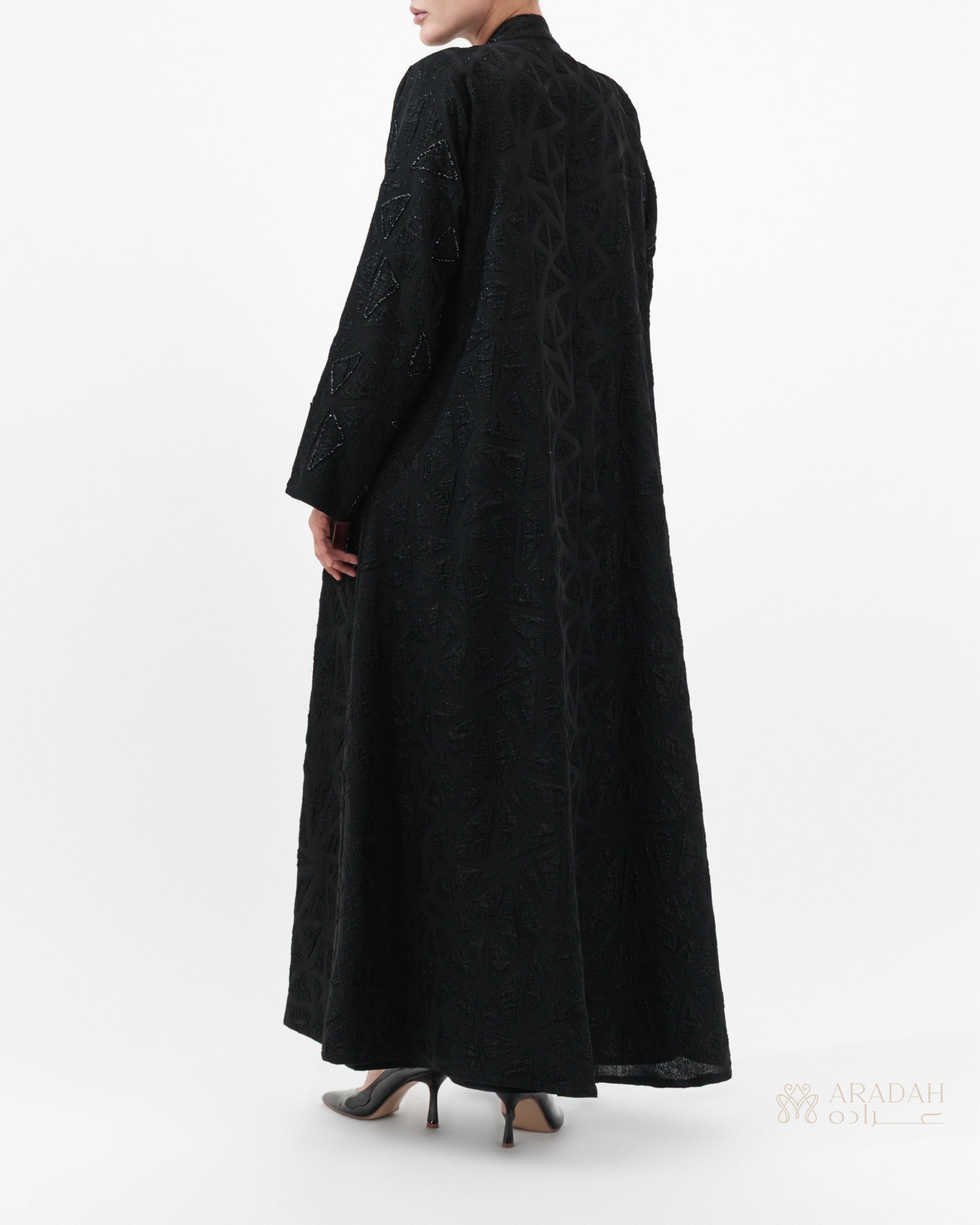 Aradah luxury abaya — Korean Jacquard — Back View