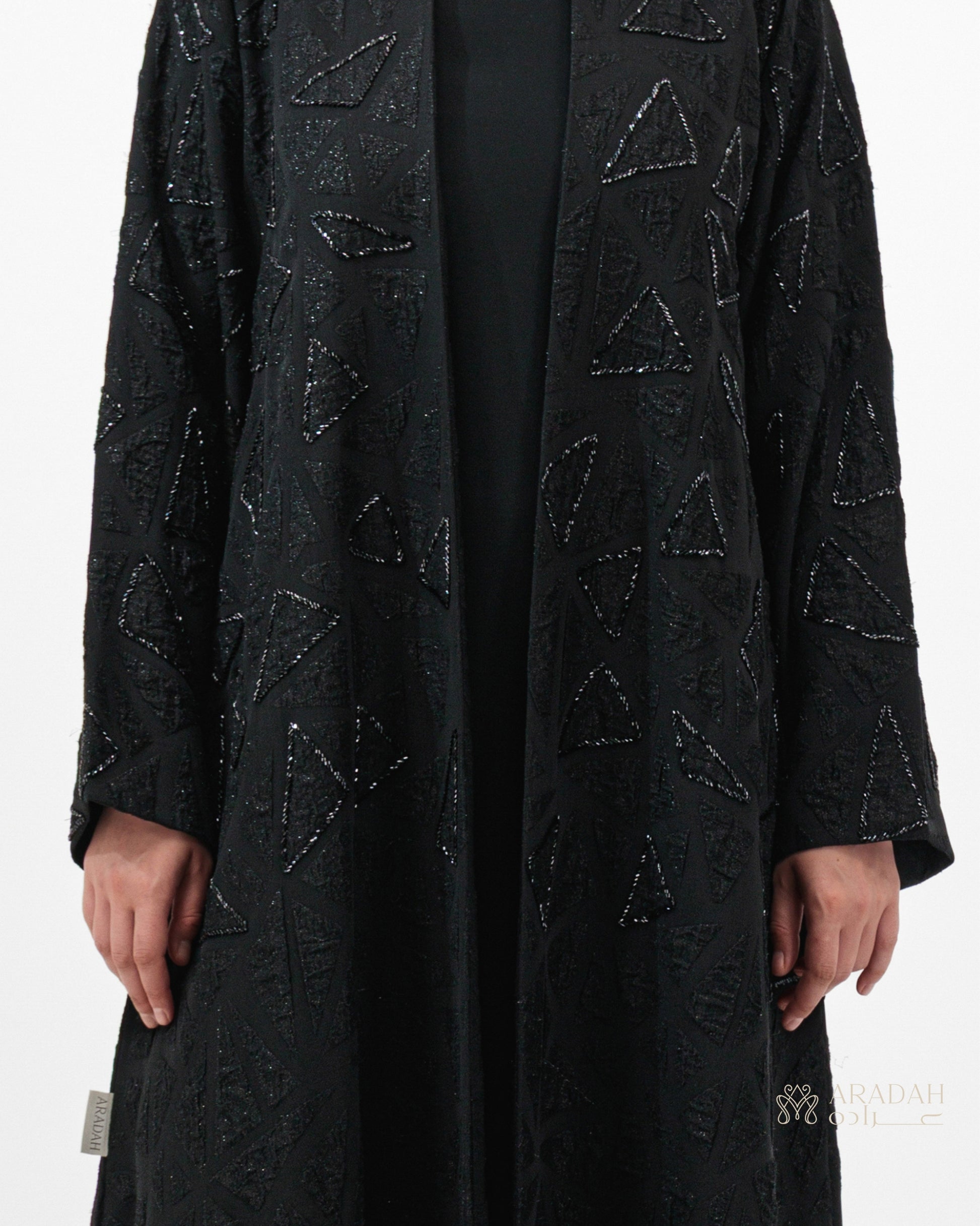 Aradah luxury abaya — Korean Jacquard — Close Up