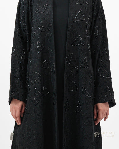 Aradah luxury abaya — Korean Jacquard — Close Up